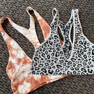 Pair of Free People Racerback Bralettes. Size XS/S
